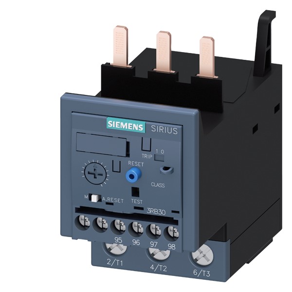 Relé de sobrecarga 12,5…50 A electrónico para protección de motores tamaño S2, clase 10E para montar en contactor Circuito principal: atornillable circuito auxiliar: atornillable Rearme manual/automático
